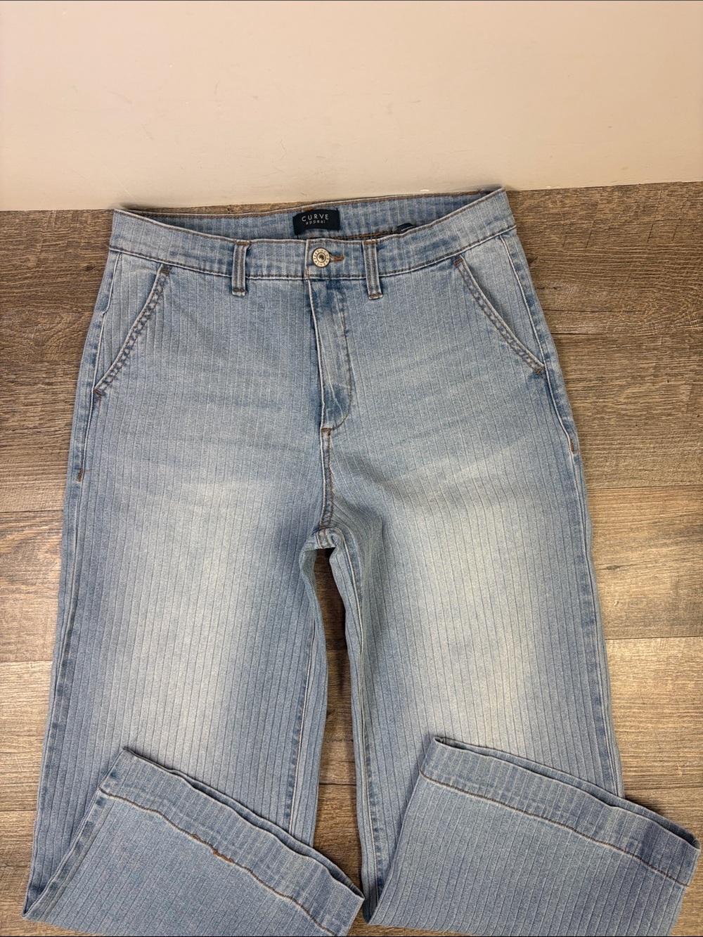 Curve & Co. Light Blue Wide Leg High-Rise Jeans
